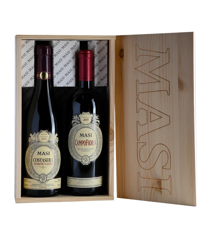 1 Rosso Verona 'Campofiorin' IGT + 1 Amarone della Valpolicella 'Costasera' DOCG (cassetta legno) - Masi