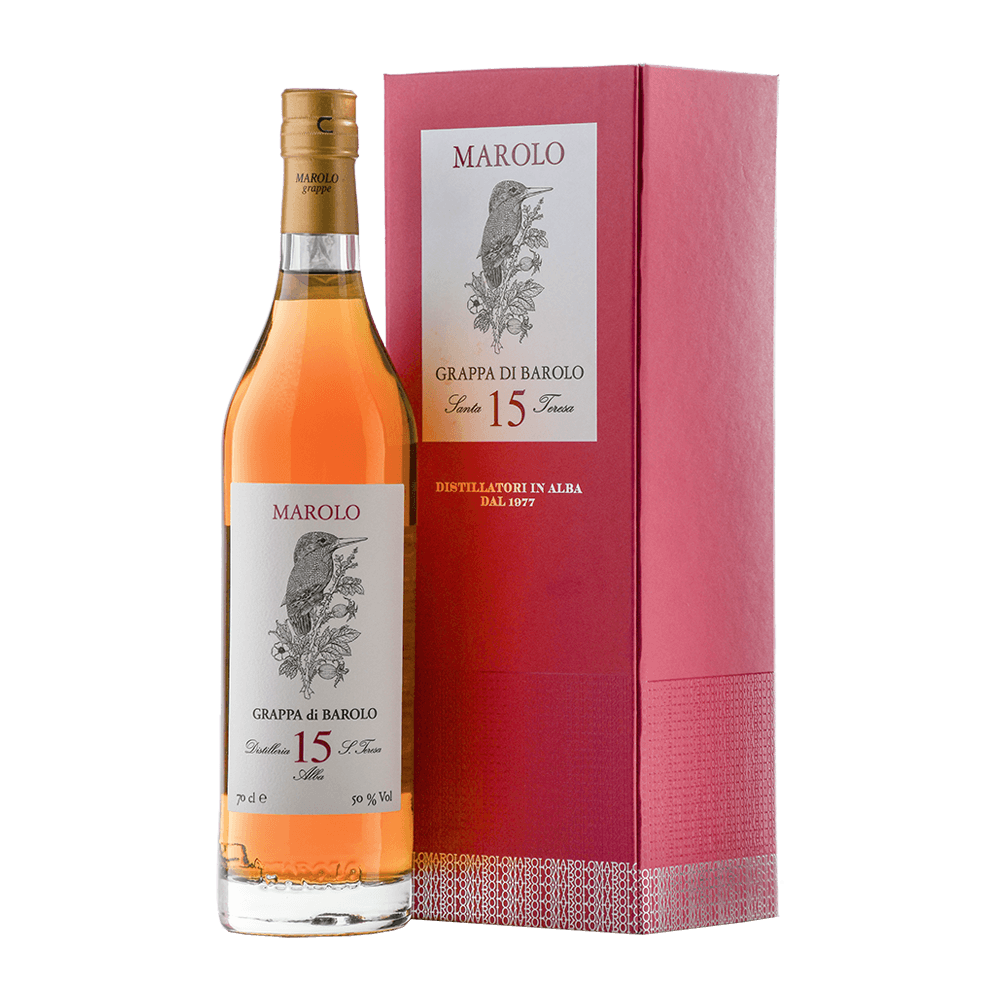 Grappa di Barolo invecchiata 15 anni 50°  (Astucciato) - Marolo (700 ml)