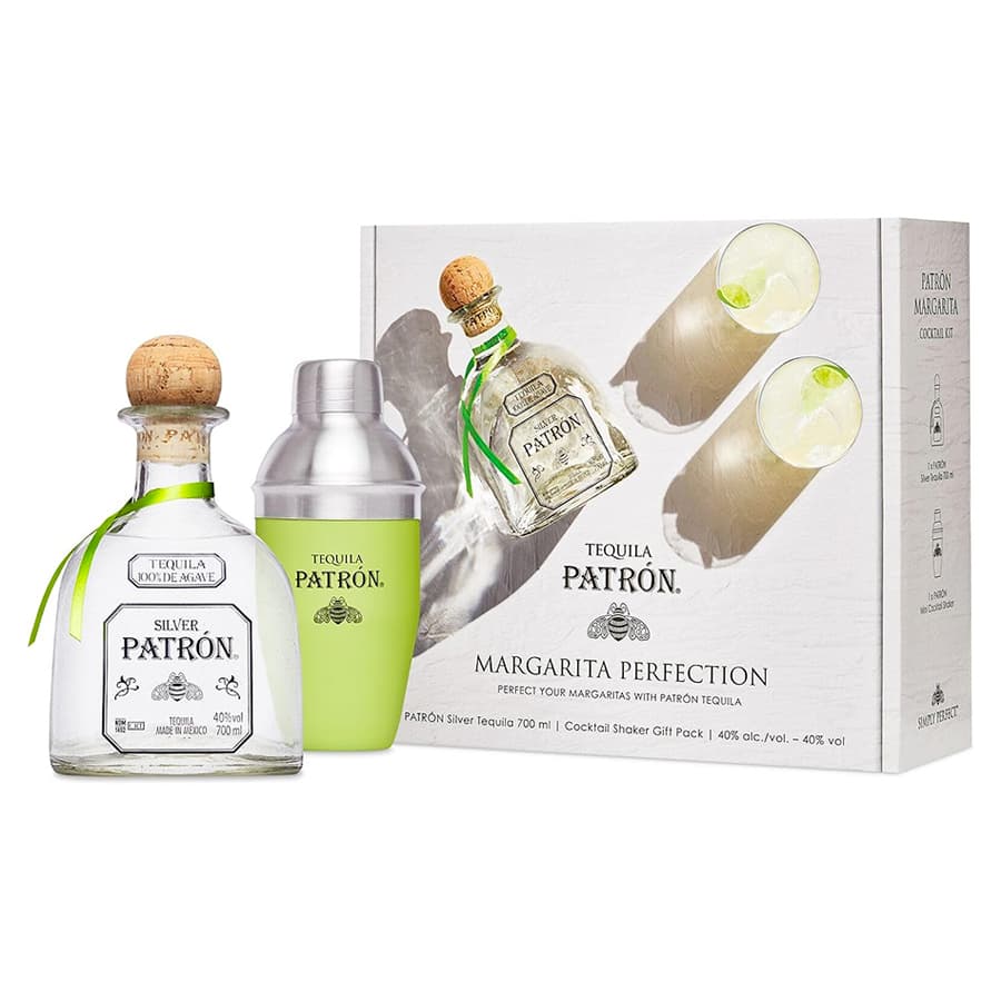 Tequila Pàtron in scatola regalo per Margarita cocktail con shaker omaggio - Patron
