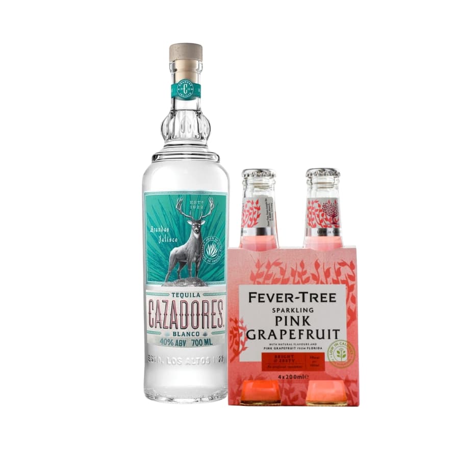 Paloma Cocktail con Cazadores Tequila Blanco + OMAGGIO 4 soda al pompelmo rosa Fever Tree