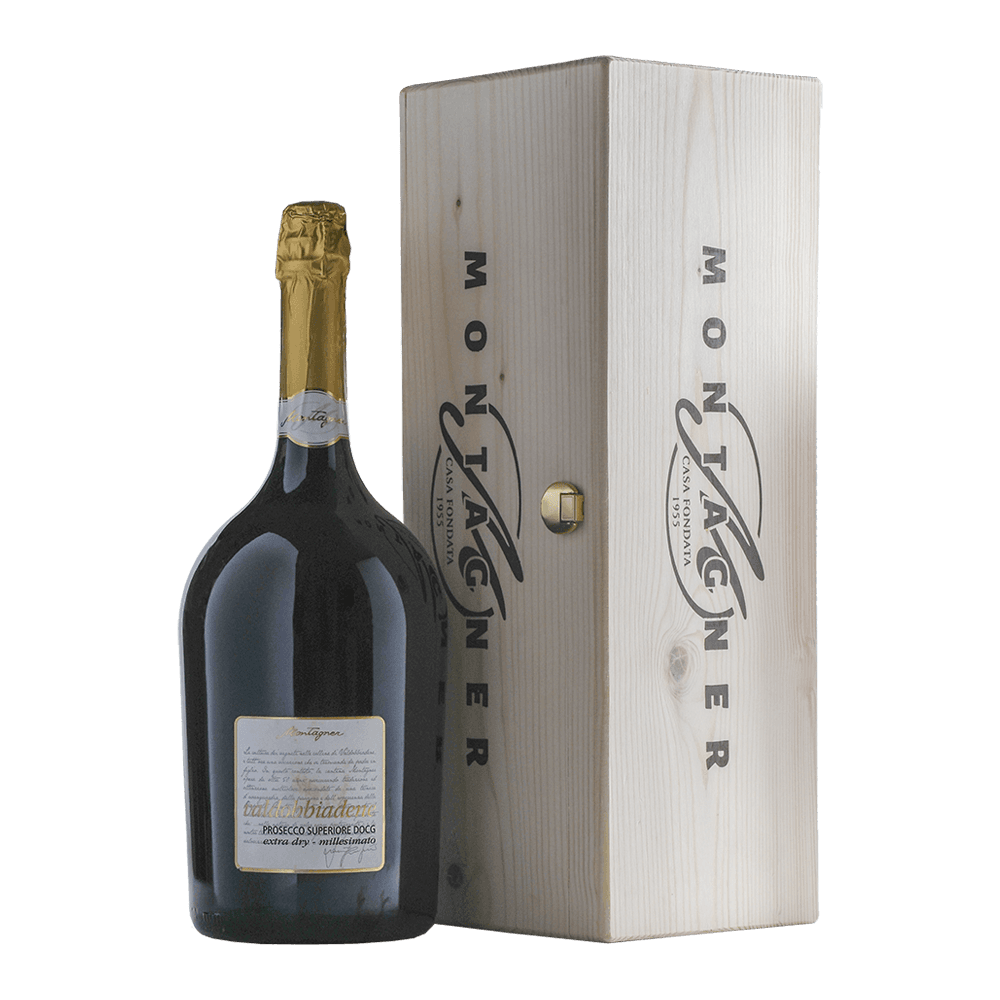 Prosecco Di Valdobbiadene Extra Dry DOCG Millesimato Jeroboam (cassetta legno) - Montagner (3 Lt)