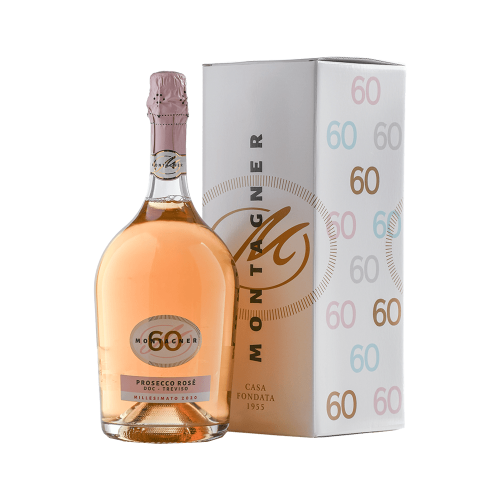 Prosecco Rose' BRUT Millesimato DOC Treviso magnum (Astucciato) - Montagner (1,5 Lt)
