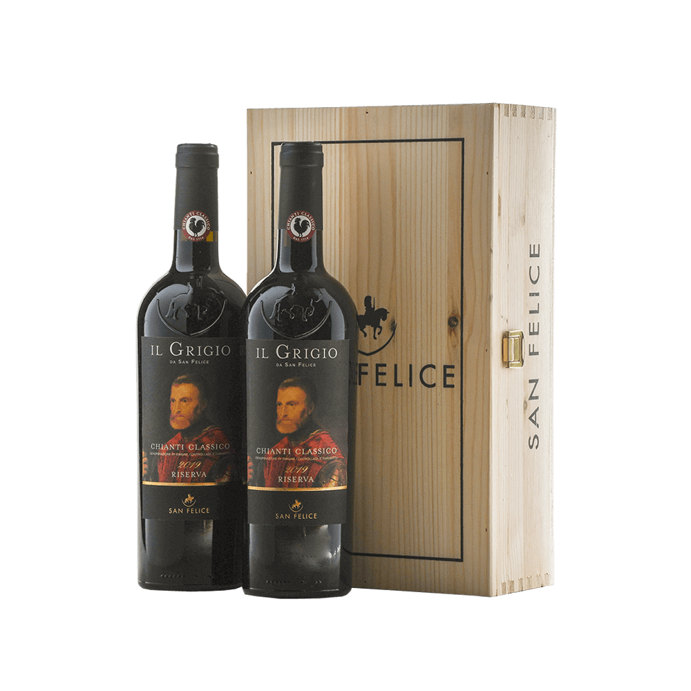 2 Chianti Classico Riserva Gallo Nero 'Il Grigio' DOCG 2021 (cassetta legno) - San Felice