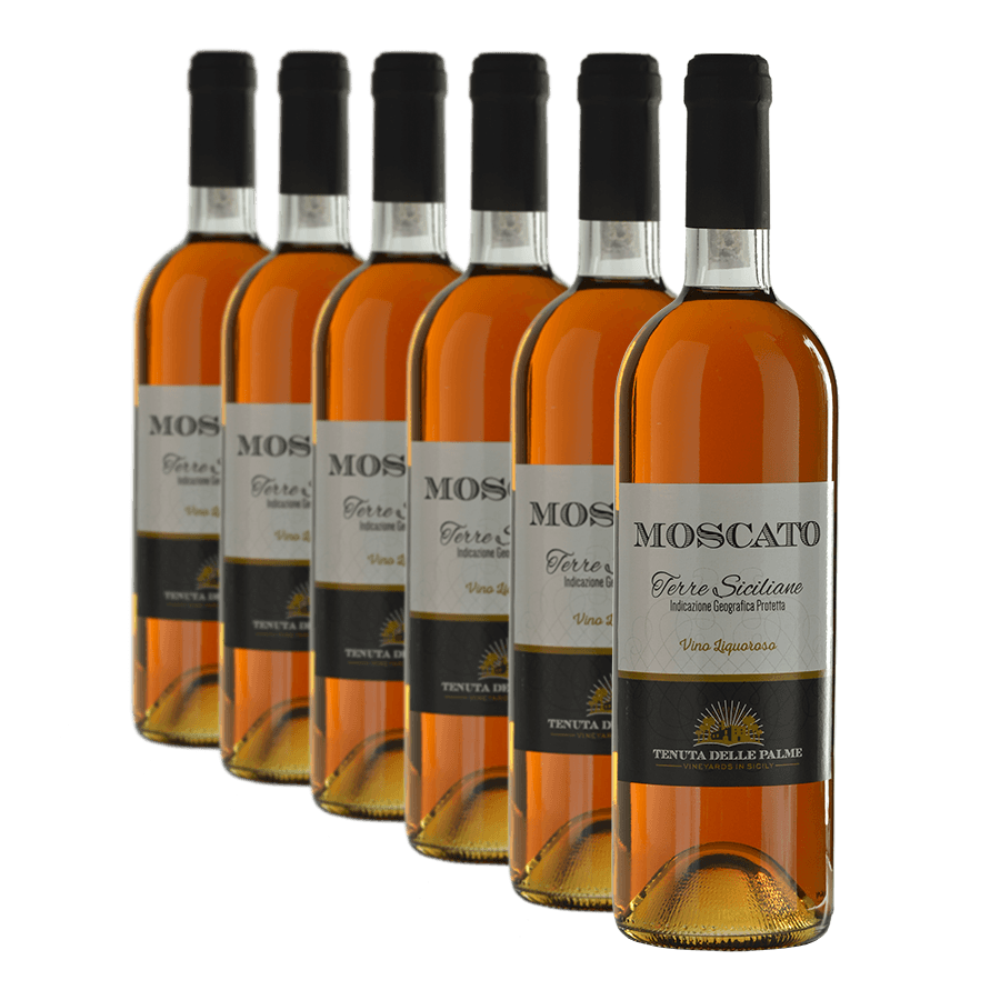 Confezione da 6 Moscato liquoroso Terre Siciliane IGP - Tenuta Delle Palme
