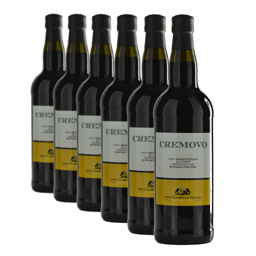 Confezione da 6 Cremovo vino aromatizzato all'uovo con Marsala Fine DOC - Tenuta Delle Palme
