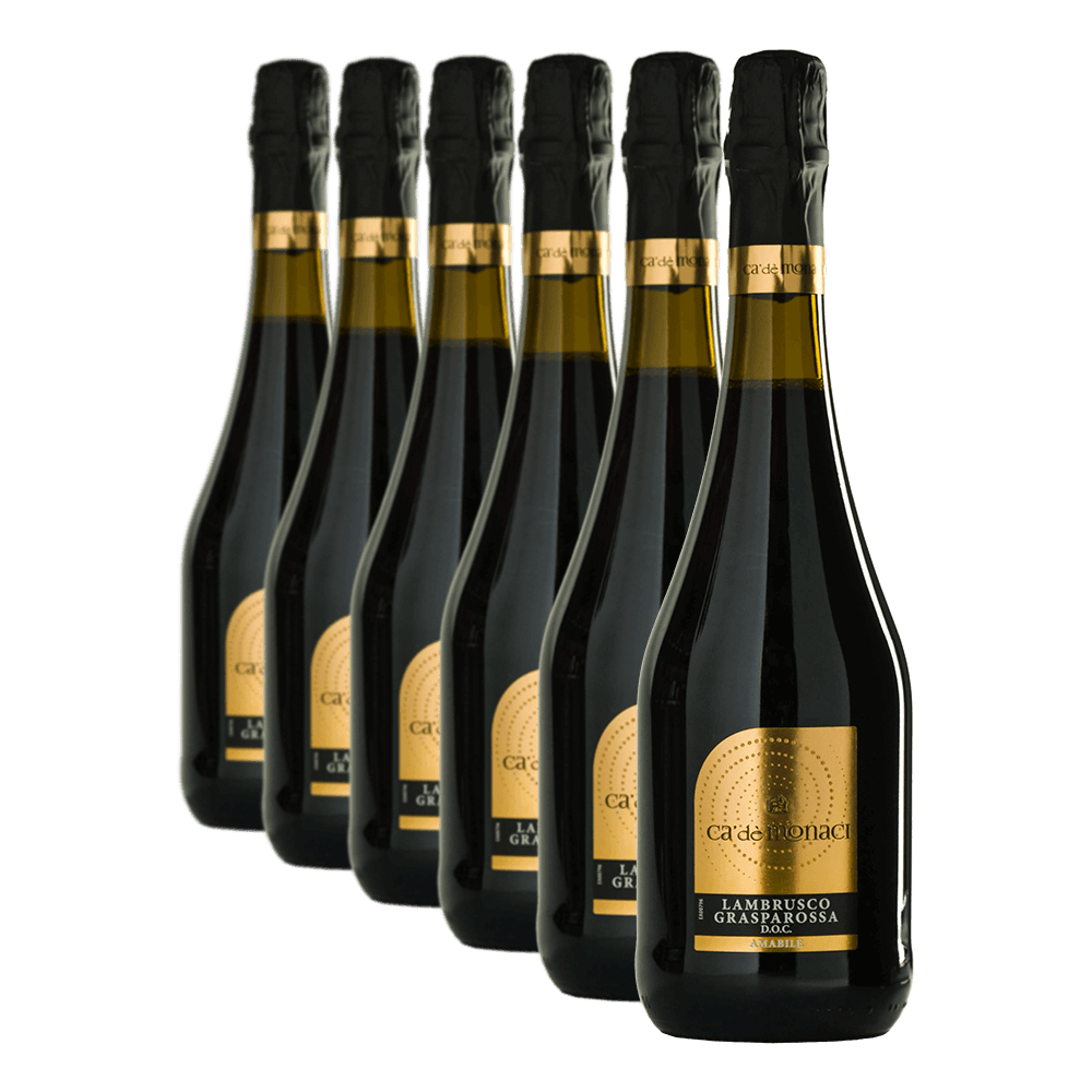 Confezione da 6 Lambrusco di Grasparossa amabile - Cà Dei Monaci