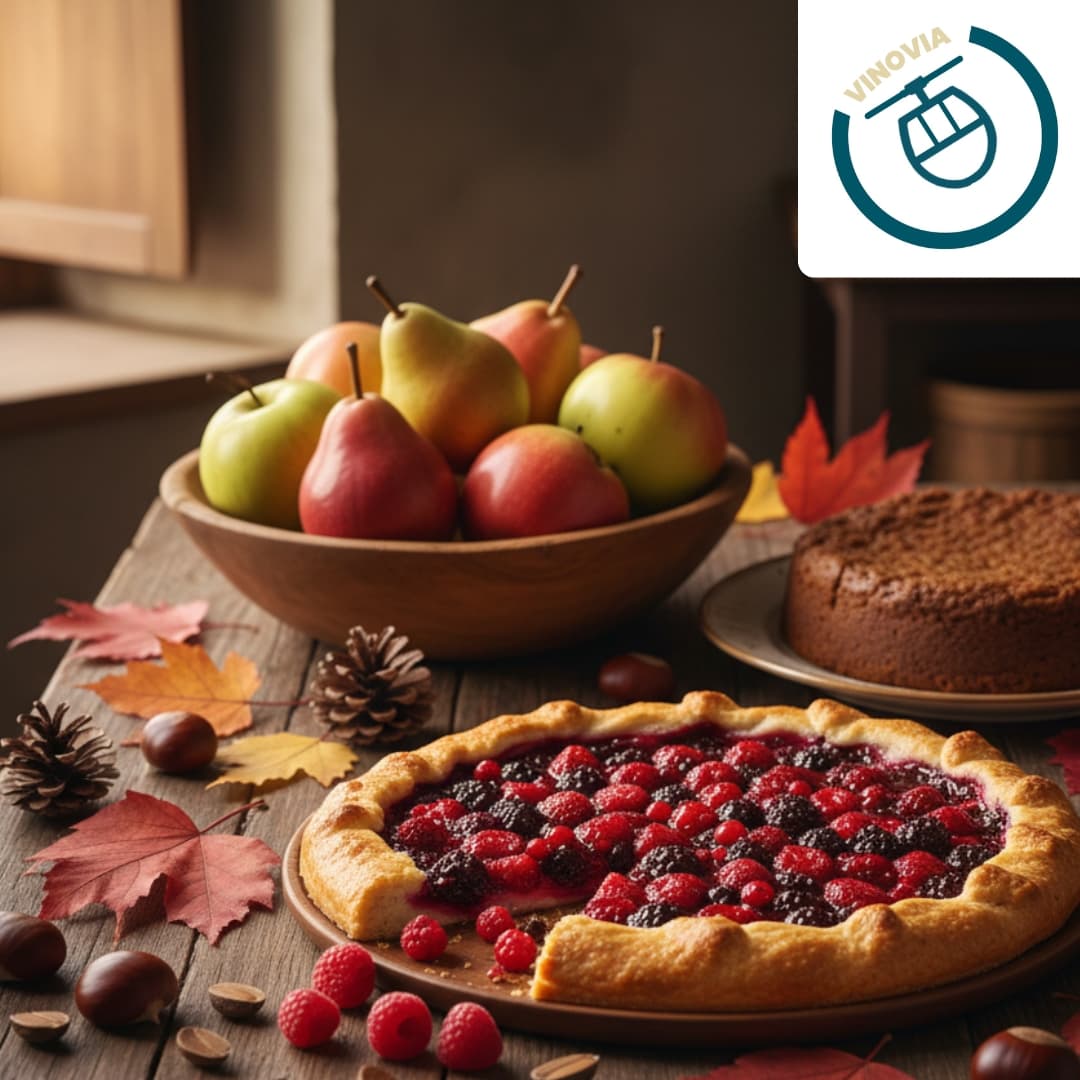 Vino e dolci d’autunno: crostate, castagne e frutta di stagione