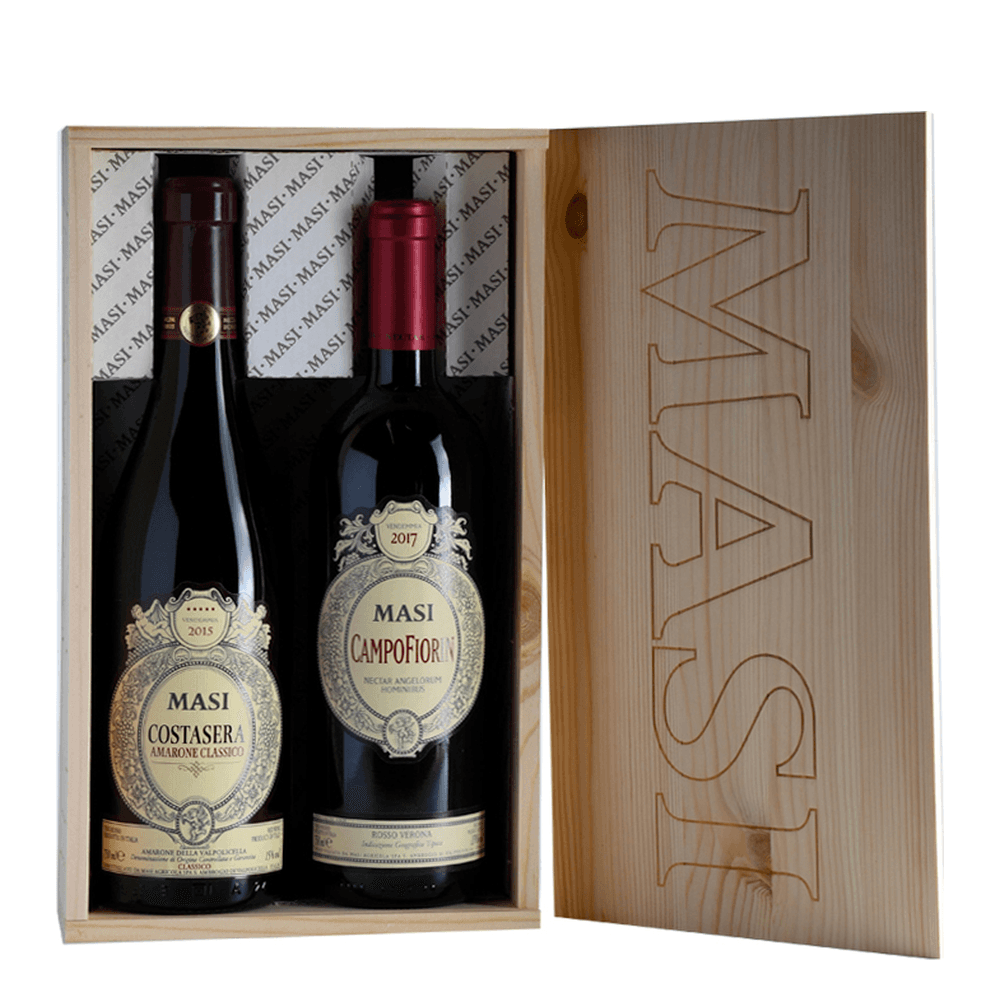 1 Rosso Verona 'Campofiorin' IGT + 1 Amarone della Valpolicella 'Costasera' DOCG (cassetta legno) - Masi